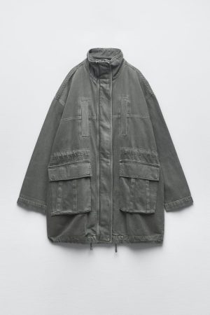 Parka Oversize Denim exclusiva de Zara