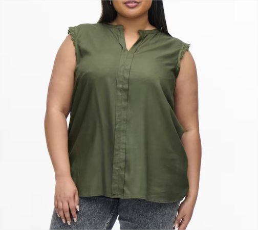 Blusa de mujer con cuello mao de pico