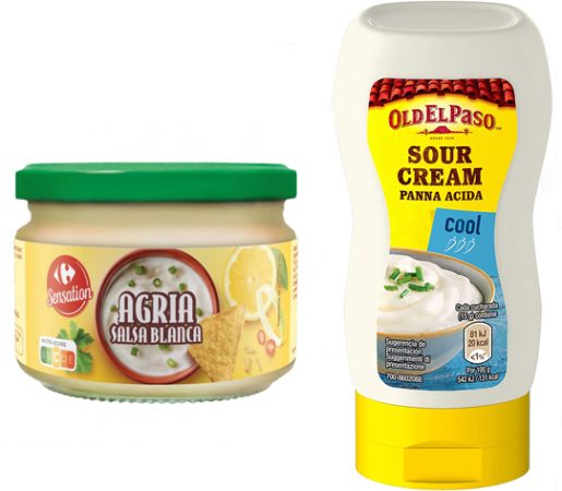 Cremas agrias de Carrefour y de Amazon