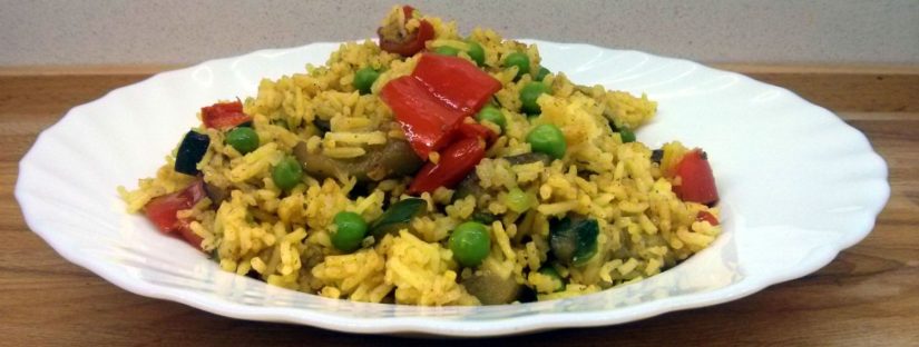Elaboración de las verduras al curry con arroz basmati de Karlos Arguiñano