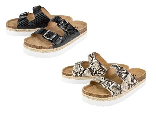 Sandalias con plantilla de cuero anatómica Esmara