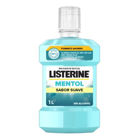 Listerine Mentol sin alcohol.