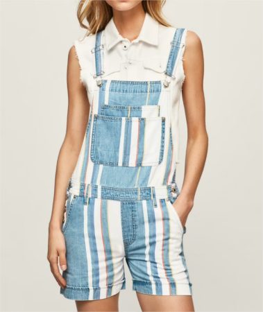 Peto de mujer vaquero estilo retro con estampado de rayas Merca2.es