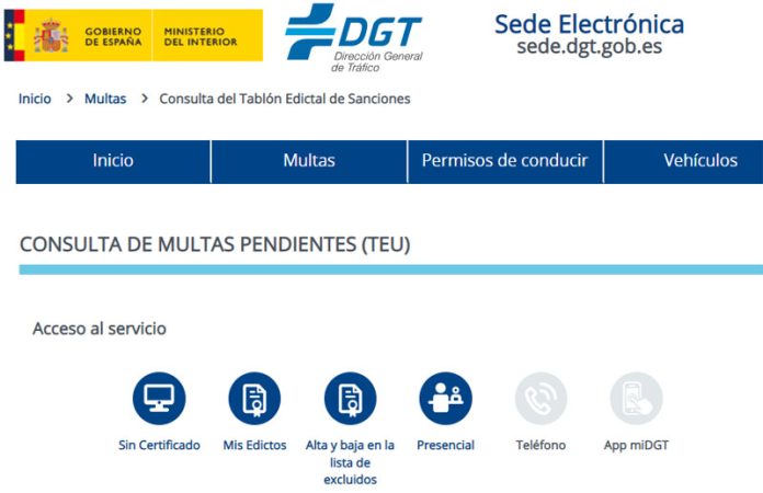 Tablón Edictal de Sanciones TESTRA
