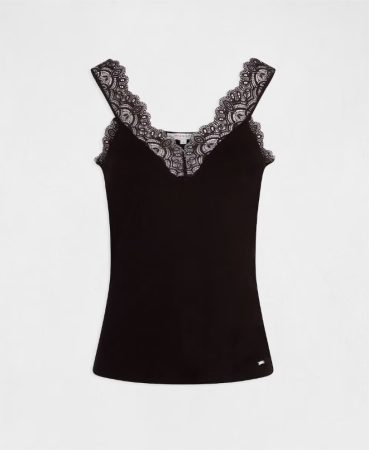 Top de mujer tirantes anchos con encaje el corte ingles