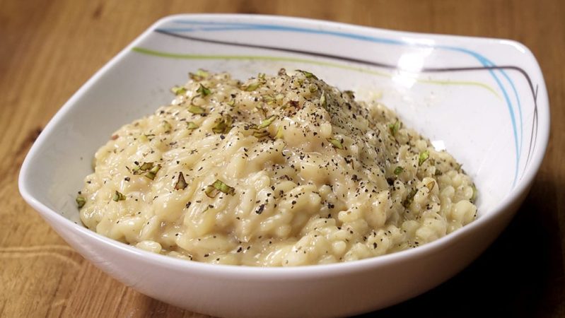 ¿Qué es el risotto a la carbonara?