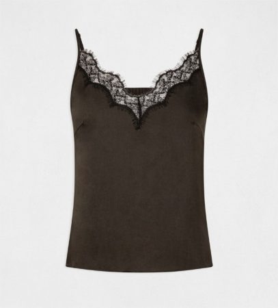 Blusa de mujer con tirantes finos y encaje Merca2.es