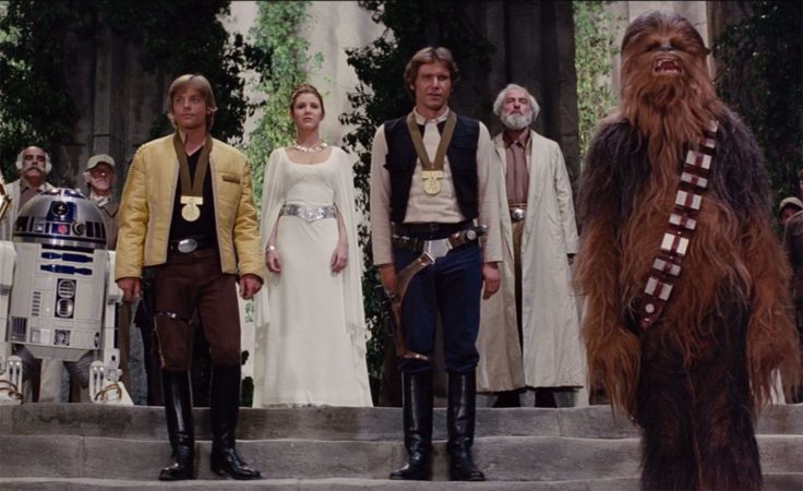 Escena final de Star Wars