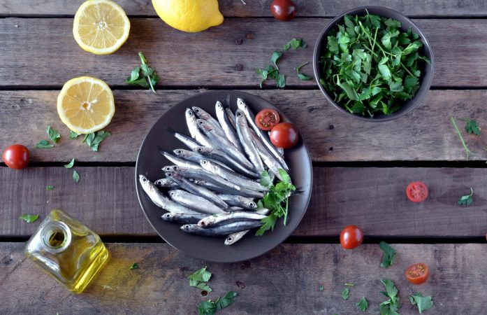 Ingredientes para las anchoas a la papillote