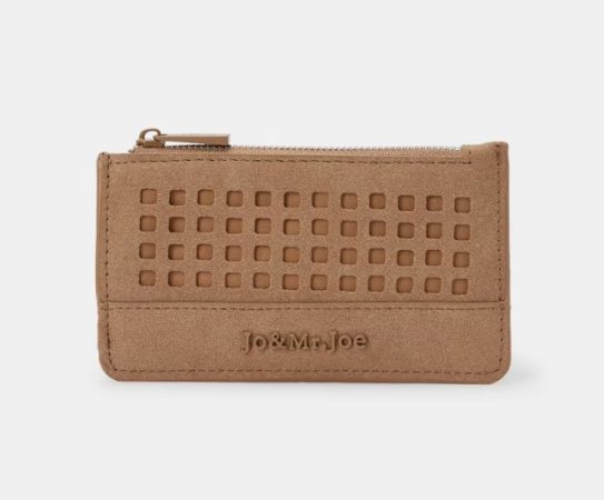 Monedero troquelado en marron con cierre cremallera Merca2.es