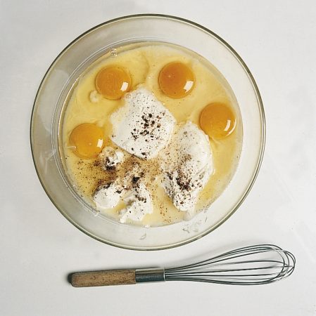 El horneado de la tarta de queso Philadelphia