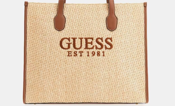 Tote en beige con doble asa media e iman Merca2.es