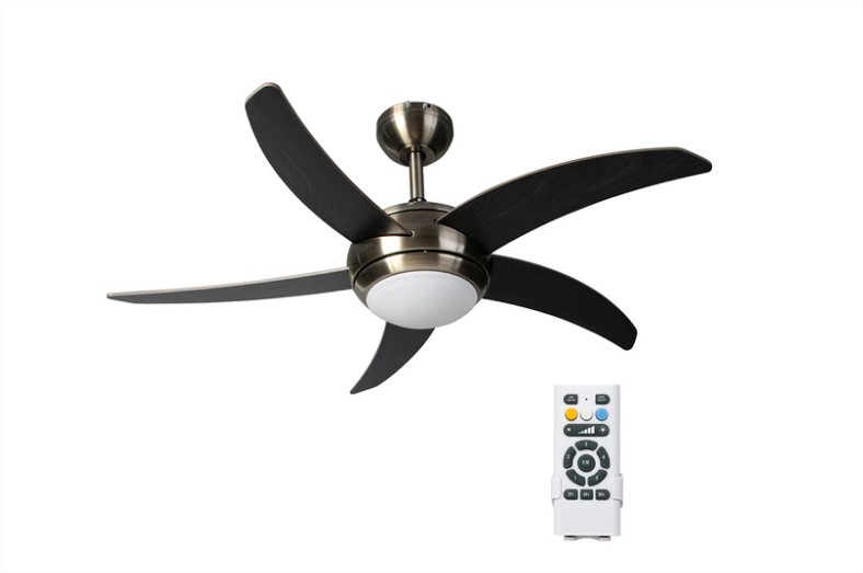 Ventilador de techo con luz LED integrada en madera Habana Motor DC El Corte Inglés