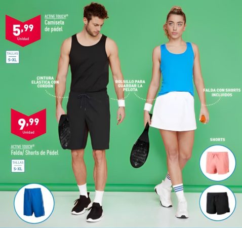 Aldi se pasa al pádel con palas por menos de 30 euros 46 Merca2.es Vestuario para pádel.