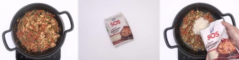 Ingredientes del arroz caldoso con verduras