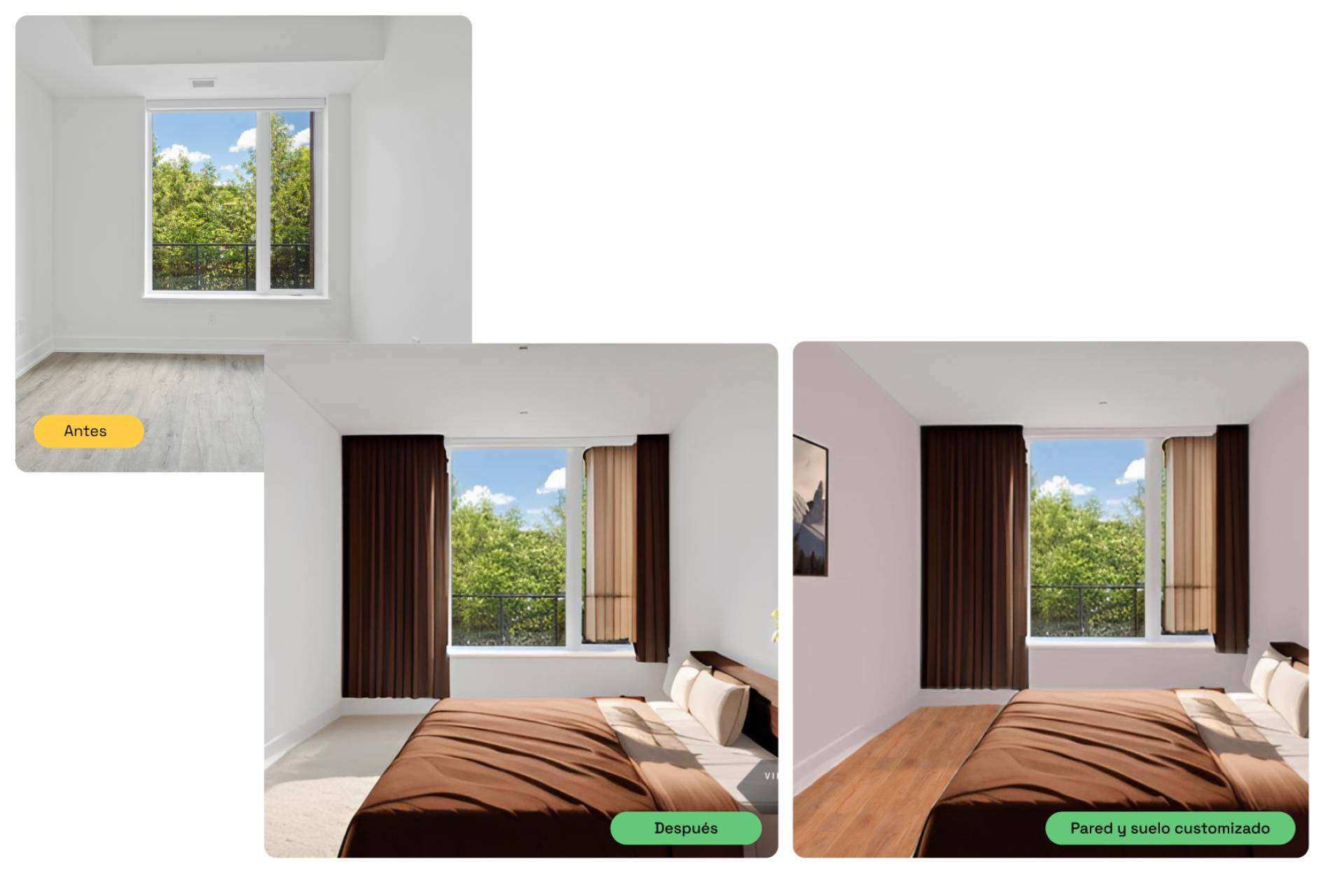 StageInHome da un paso más hacia el home staging virtual a través de la IA, incorporando la personalización de paredes y suelos