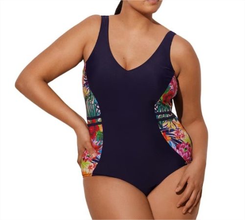 Banador de mujer reductor con apliques de flores Merca2.es