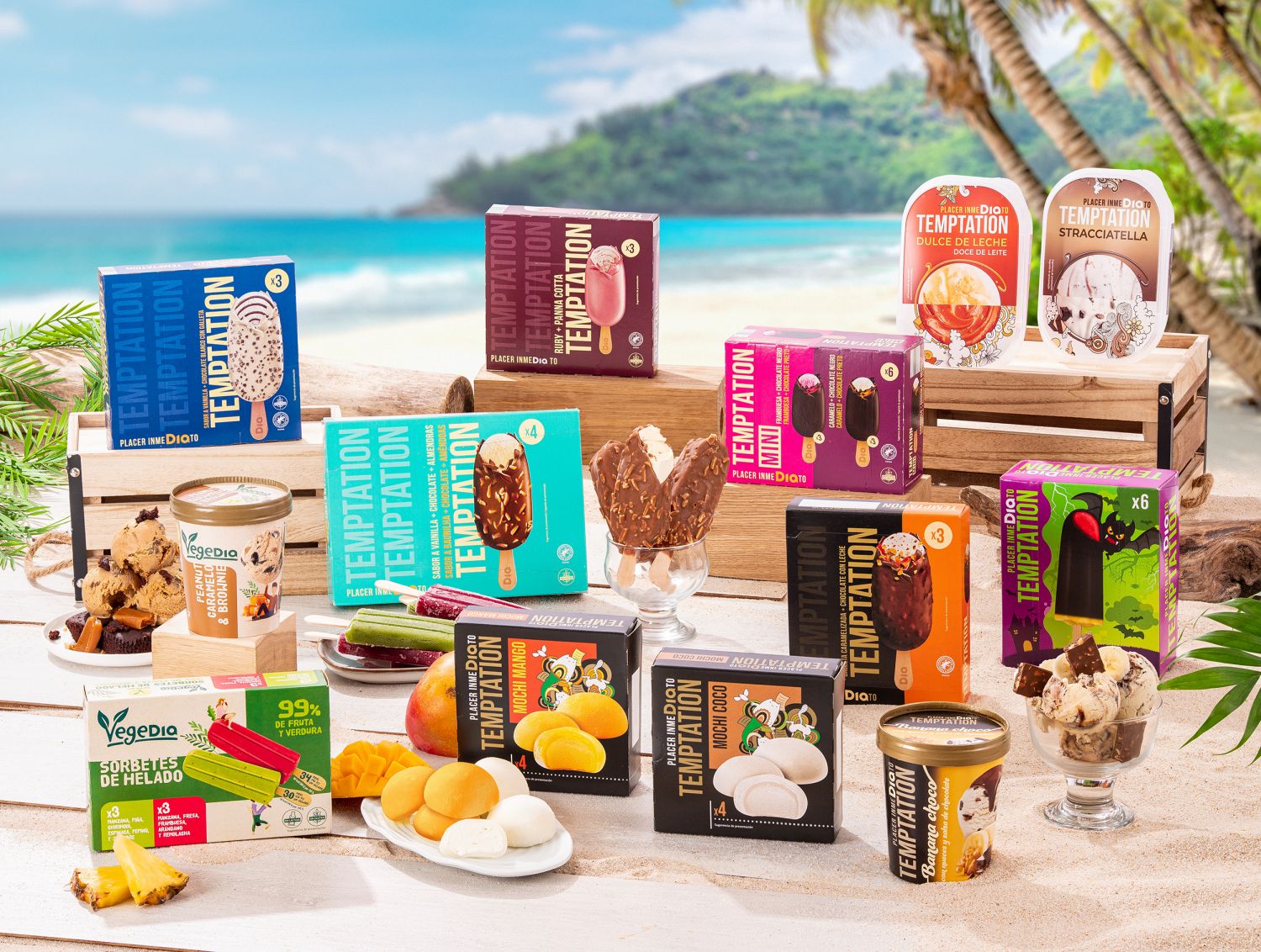 Mochis, opciones veganas y sabores únicos: estos son los nuevos helados de Dia, el «Placer InmeDiato» del verano