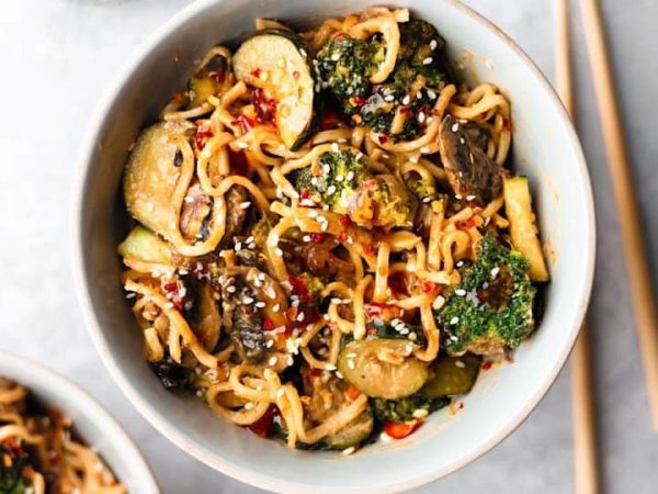 Preparación de los chili noodles