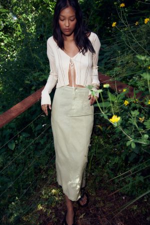 Falda capa lino Zara faldas Merca2.es