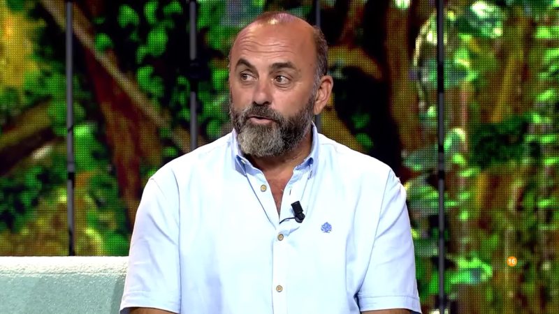 Ginés en el plató de 'Supervivientes'