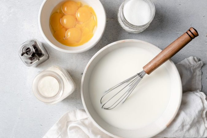 Ingredientes para el helado casero
