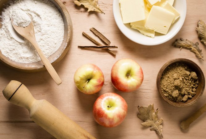 Ingredientes de la tarta de manzana