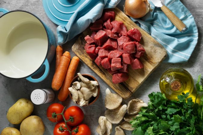 Ingredientes para los pinchos morunos