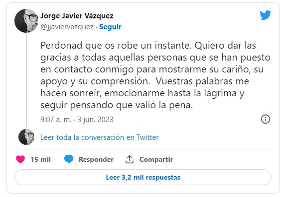 También sus fans han mostrado su apoyo