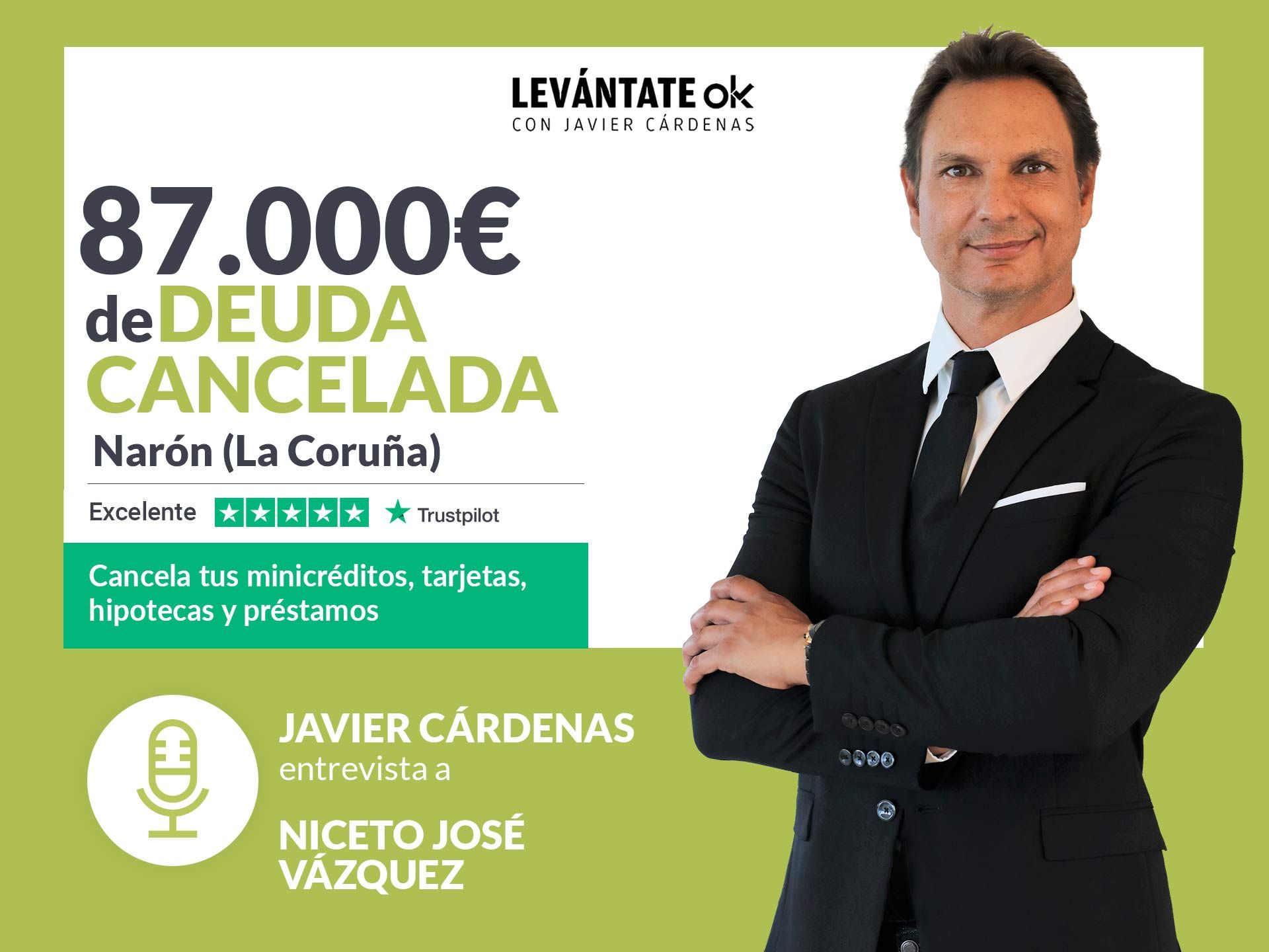 Javier Cárdenas entrevista a un exonerado de Narón (La Coruña) con la Ley de Segunda Oportunidad