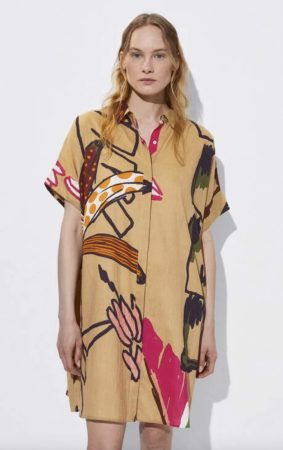 Vestido camisero de Parfois con estampado en colores tendencia