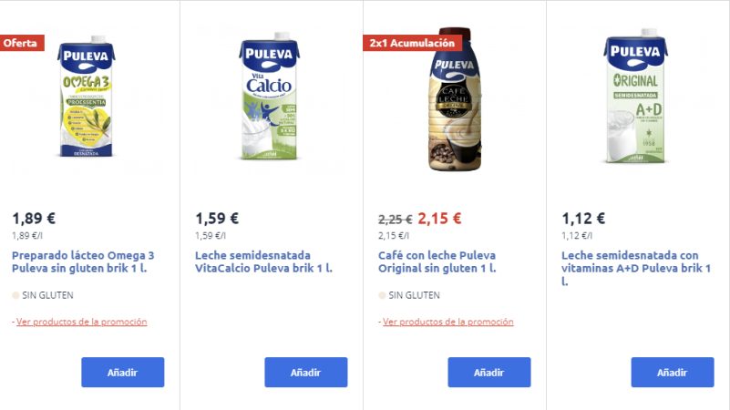 Productos Puleva en Carrefour