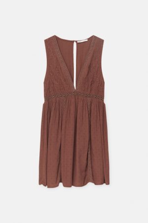 Vestido corto bohemio de Pull&Bear