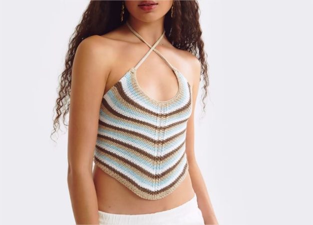 Top de mujer de rayas de crochet Merca2.es