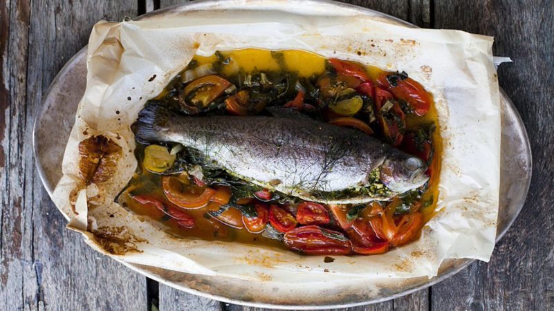 Trucha en papillote Merca2.es