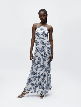 Vestido largo estampado