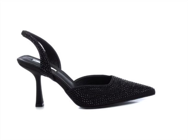 Zapatos de salón de mujer color negro en raso el corte ingles