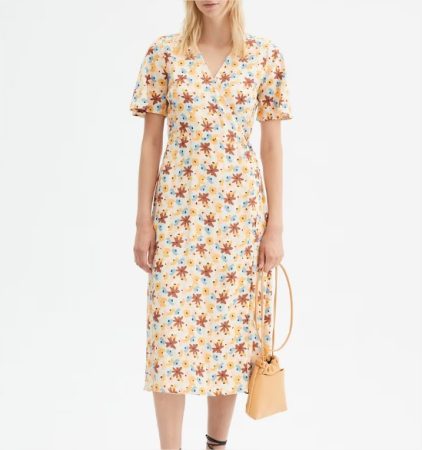 vestido midi envolvente con estampado el corte ingles