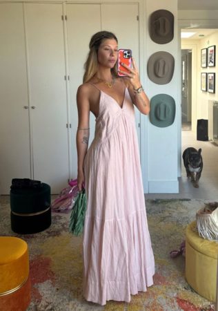 Anita Matamoros vestido encaje Mango Merca2.es