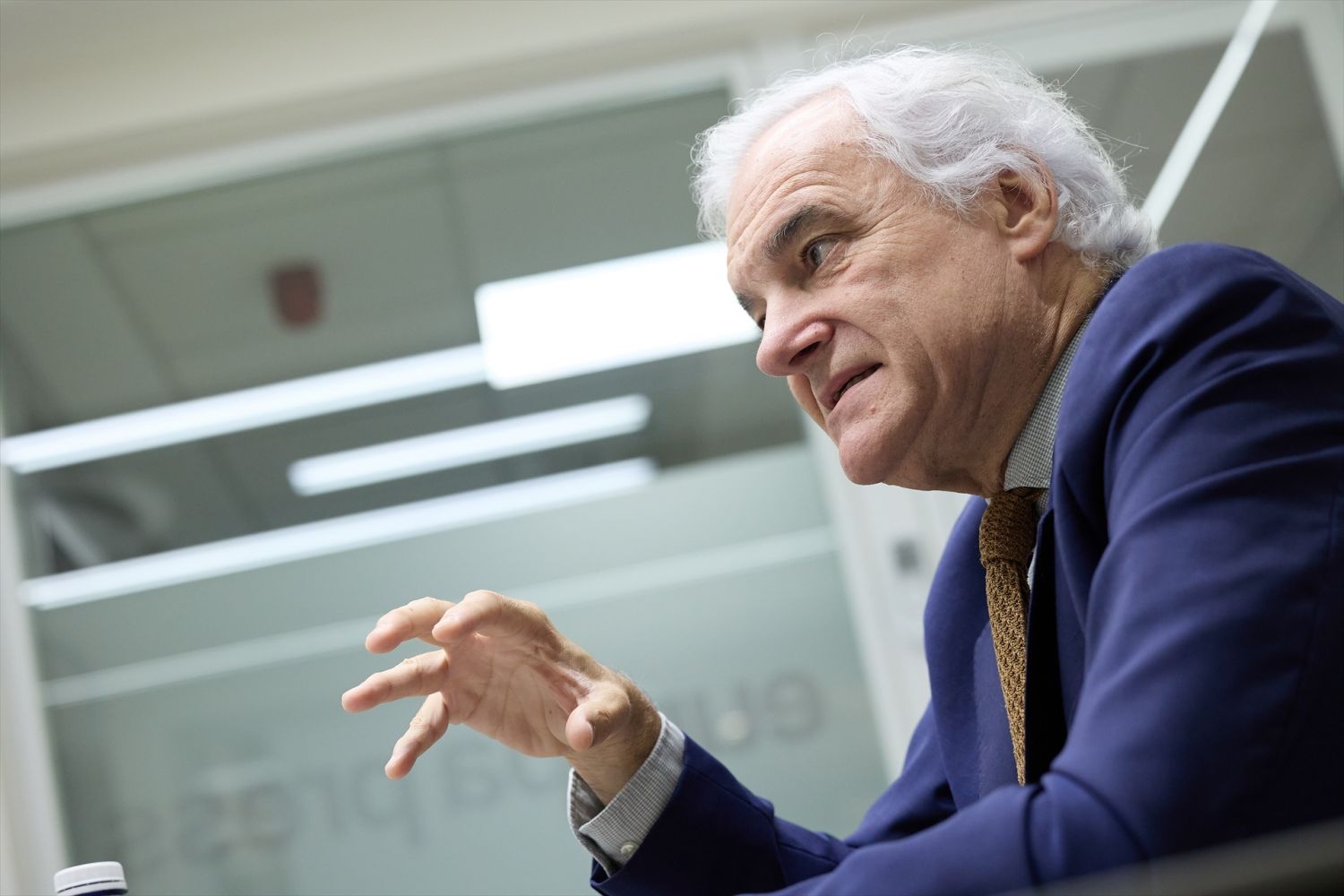 El presidente de la Confederación Empresarial de Madrid-CEOE, durante una entrevista para Europa Press, a 30 de junio de 2023, en Madrid (España).