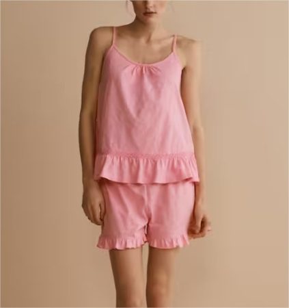 Pijama corto de mujer con volantes el corte ingles