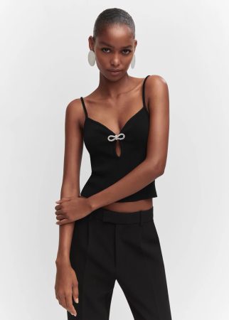 Top de punto con Strass