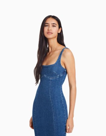 Vestido denim de Bershka