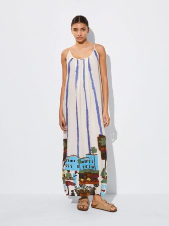 Vestido estampado lazada Vestidos Parfois Merca2.es