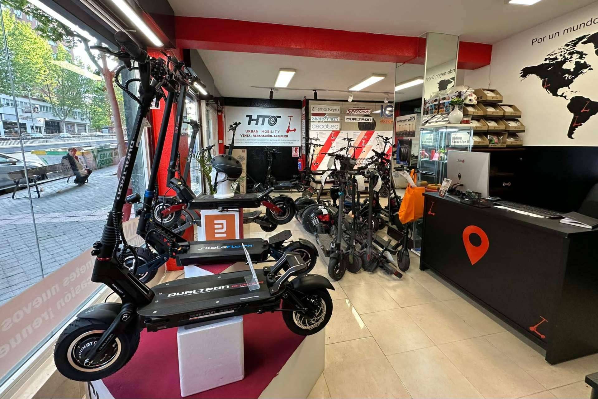 El taller de patinetes eléctricos HTO Urban Mobility y sus servicios en Madrid