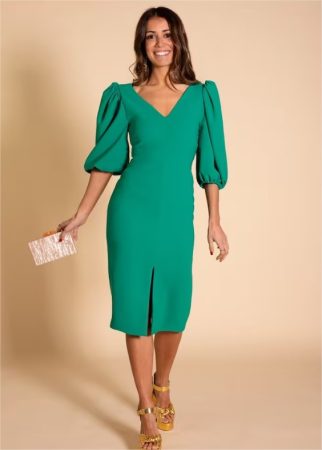 No ocupa espacio y sienta de maravilla: El Corte Inglés tiene el vestido midi satinado que no puede faltar en tu maleta de vacaciones 38 Merca2.es vestido corto entallado mangas abullonadas the are el corte ingles