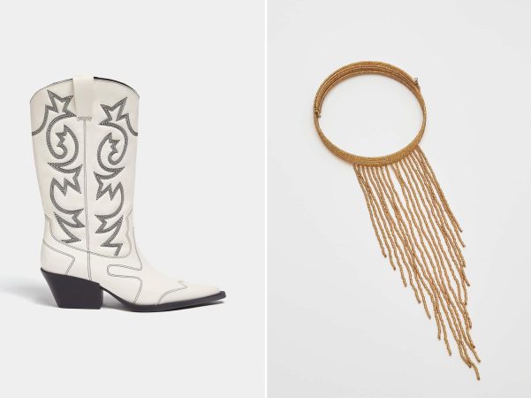 Botas vaqueras y choker de Pull&Bear