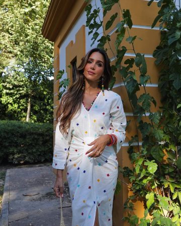 Rocío Osorno con el vestido de Zara