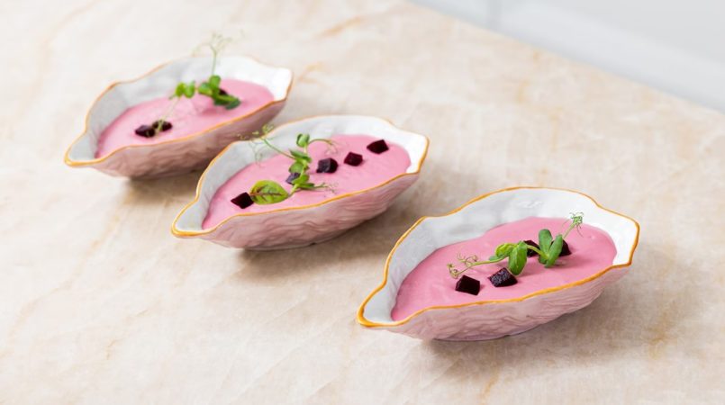 El ajoblanco de remolacha en sencillos pasos