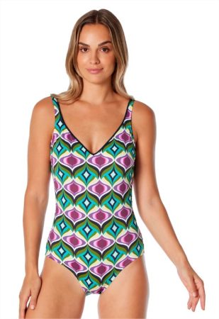 bañador mujer estampado geometrico